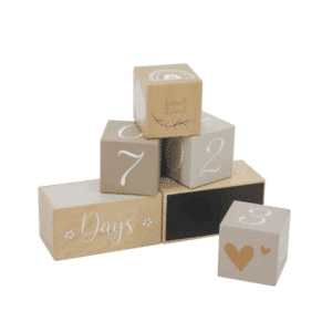 Mijlpaal Blokken Hout Nougat - Label Label