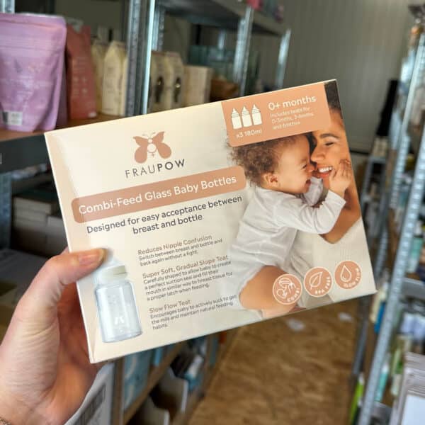 Set glazen babyflessen Fraupow 3 stuks 180 ml