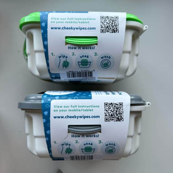 Wasbare billendoekjes Cheeky Wipes close-up doekjes en bakjes