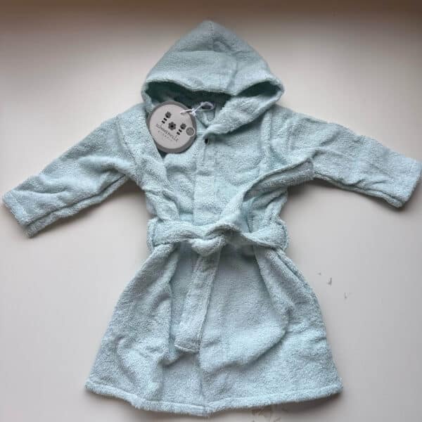 Biologische kinderbadjas ijsblauw katoen Summerville Organic