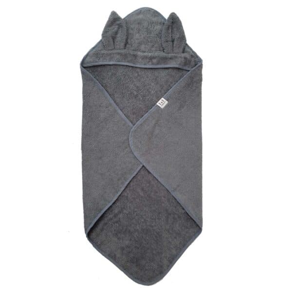 Baby Badcape Rabbit - Biologisch Katoen - Grijs - Summerville Organic