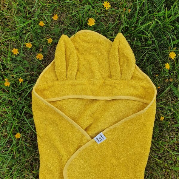 Baby Badcape Rabbit - Biologisch Katoen - Sun Yellow - Summerville Organic - Afbeelding 2