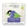 Biologisch maandverband voor de nacht van Cottons, 10 stuks in een verpakking.