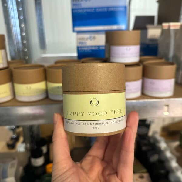 Happy Mood thee kraamtijd citroenmelisse en kamille 25 gram The Chamomile Collective – natuurlijke kraamthee kopen bij Pure Start