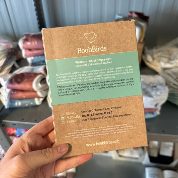Boobbirds wasbare zoogkompressen 4 stuks – duurzame en zachte borstkompressen kopen bij Pure Start