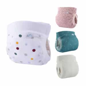 Wasbare luier Popolini EasyFree AI3 van biologisch katoen