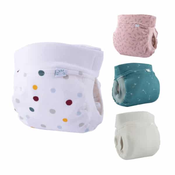 Wasbare luier Popolini EasyFree AI3 van biologisch katoen