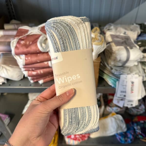 Imse Vimse wasbare babydoekjes Blue Blauw – herbruikbare en zachte doekjes van biologisch katoen voor het reinigen van de gevoelige babyhuid