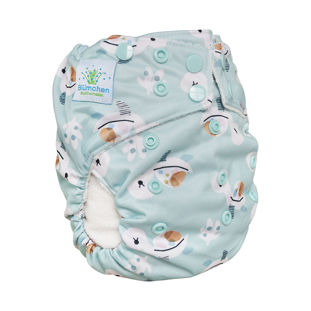 AIO luier met schildpad dessin.