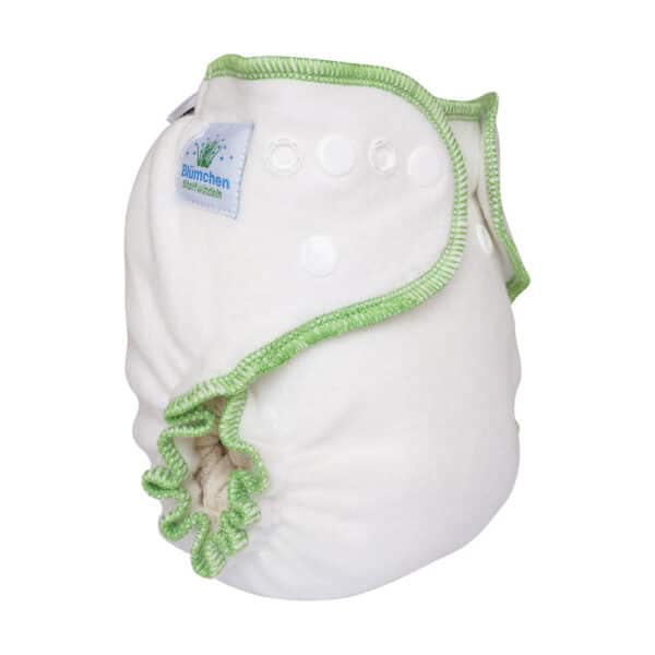 Zijaanzicht van de Kuschel Blumchen luier.