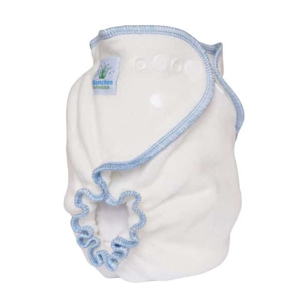 Zijaanzicht van wasbare luier Kuschel materiaal, biologisch katoen. Van Blumchen.