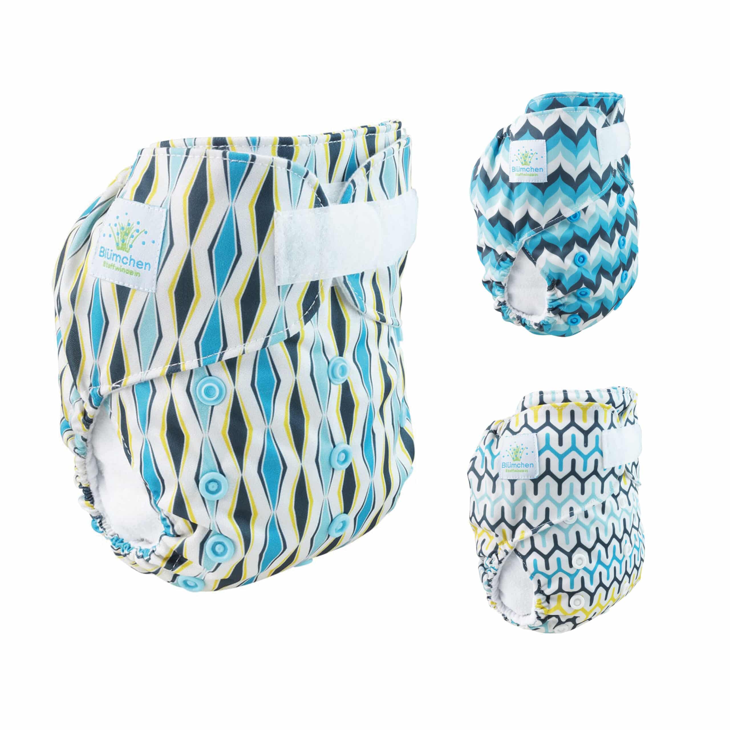 Blümchen pocketluier Geometric – wasbare luier in diverse dessins