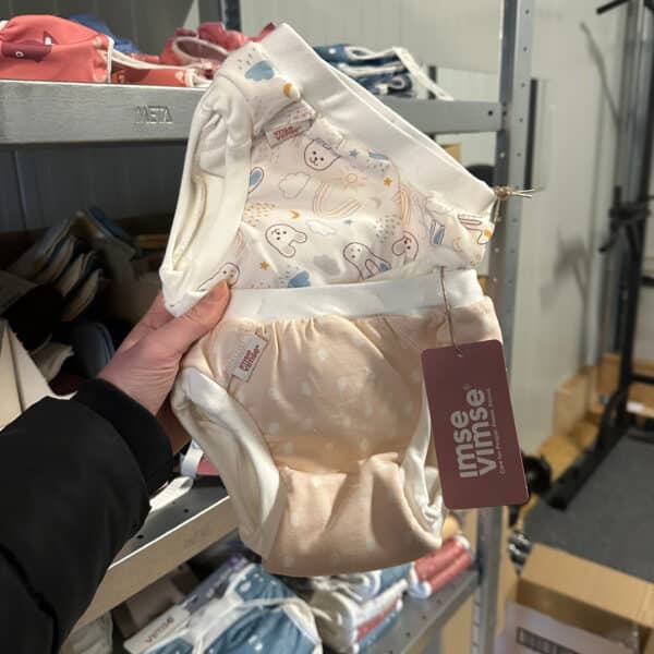 Wasbare trainingsluiers oefenbroekjes Imse Vimse Pink Teddy 2 stuks herbruikbaar zindelijkheidstraining peuter