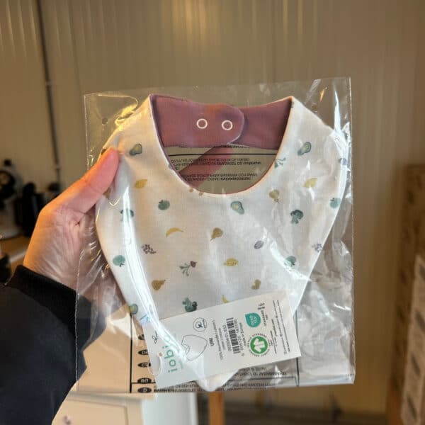 Bandana kwijlslabbetje Popolini Fruits & Veggies biologisch katoen reversibel baby