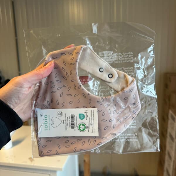 Popolini bandana kwijlslab Beige Leaves biologisch katoen kwijlslab voor baby