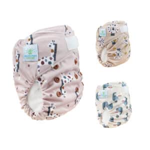 Blümchen wasbare all-in-one luier met klittenband – diverse dessins