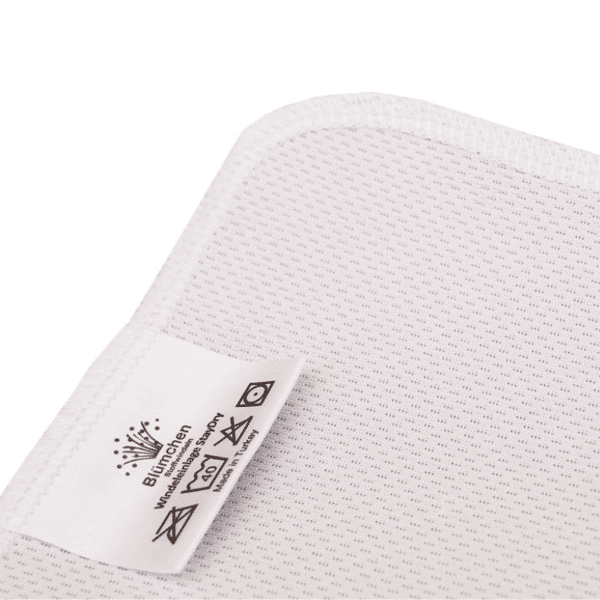 Detail van wasbare liner van staydry materiaal.