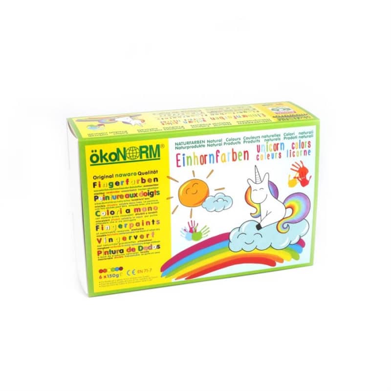 Vingerverf "Unicorn" - 6 Kleuren - Ökonorm - Afbeelding 3