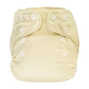 Gevormde oogjesluier van biologisch katoen in ecru kleur, van het merk Blümchen.