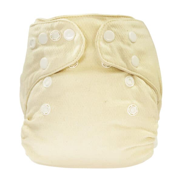 Gevormde oogjesluier van biologisch katoen in ecru kleur, van het merk Blümchen.