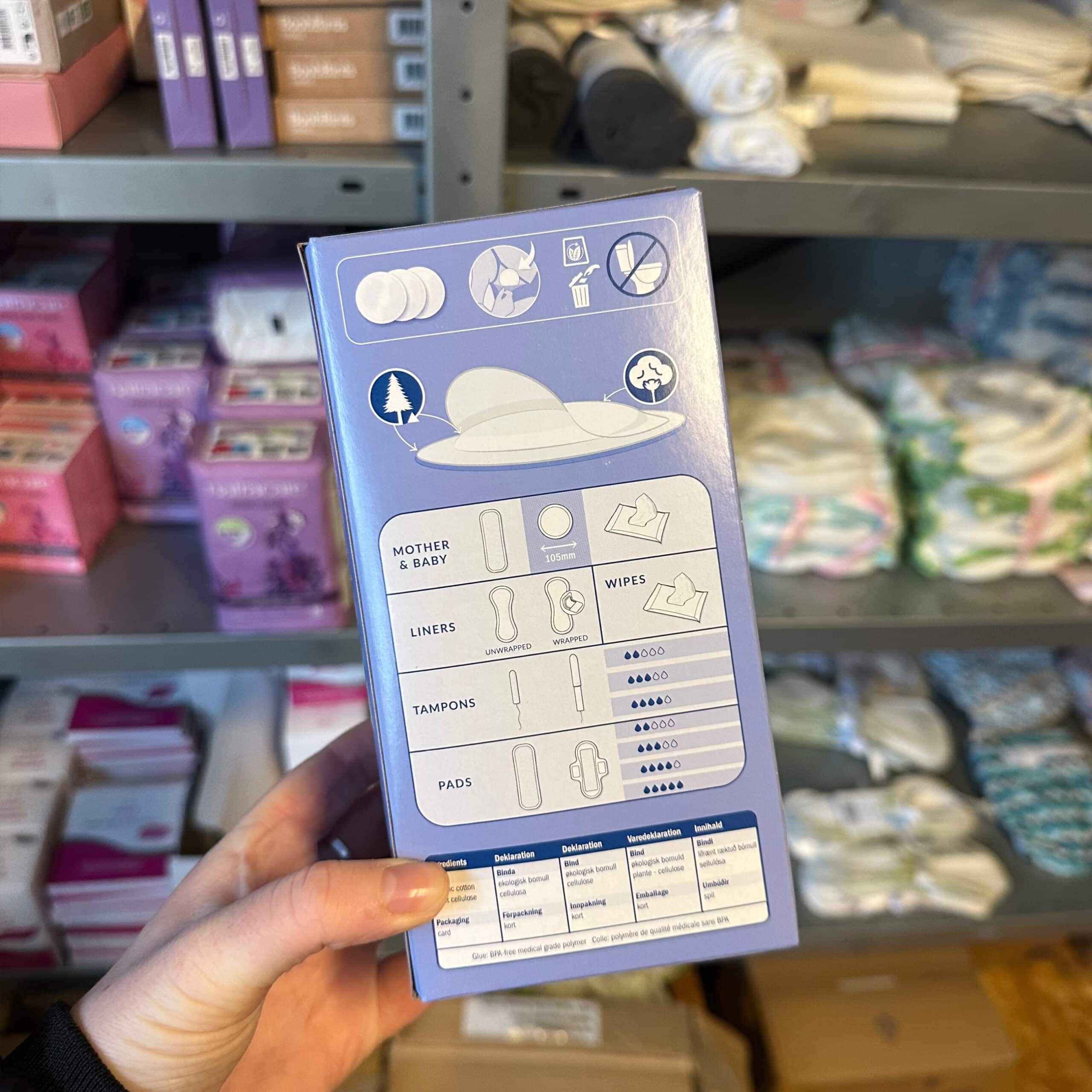 Natracare biologische zoogkompressen van katoen, ademend en plasticvrij