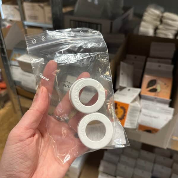 Natursutten schroefdoppen, 2 stuks voor babyflessen