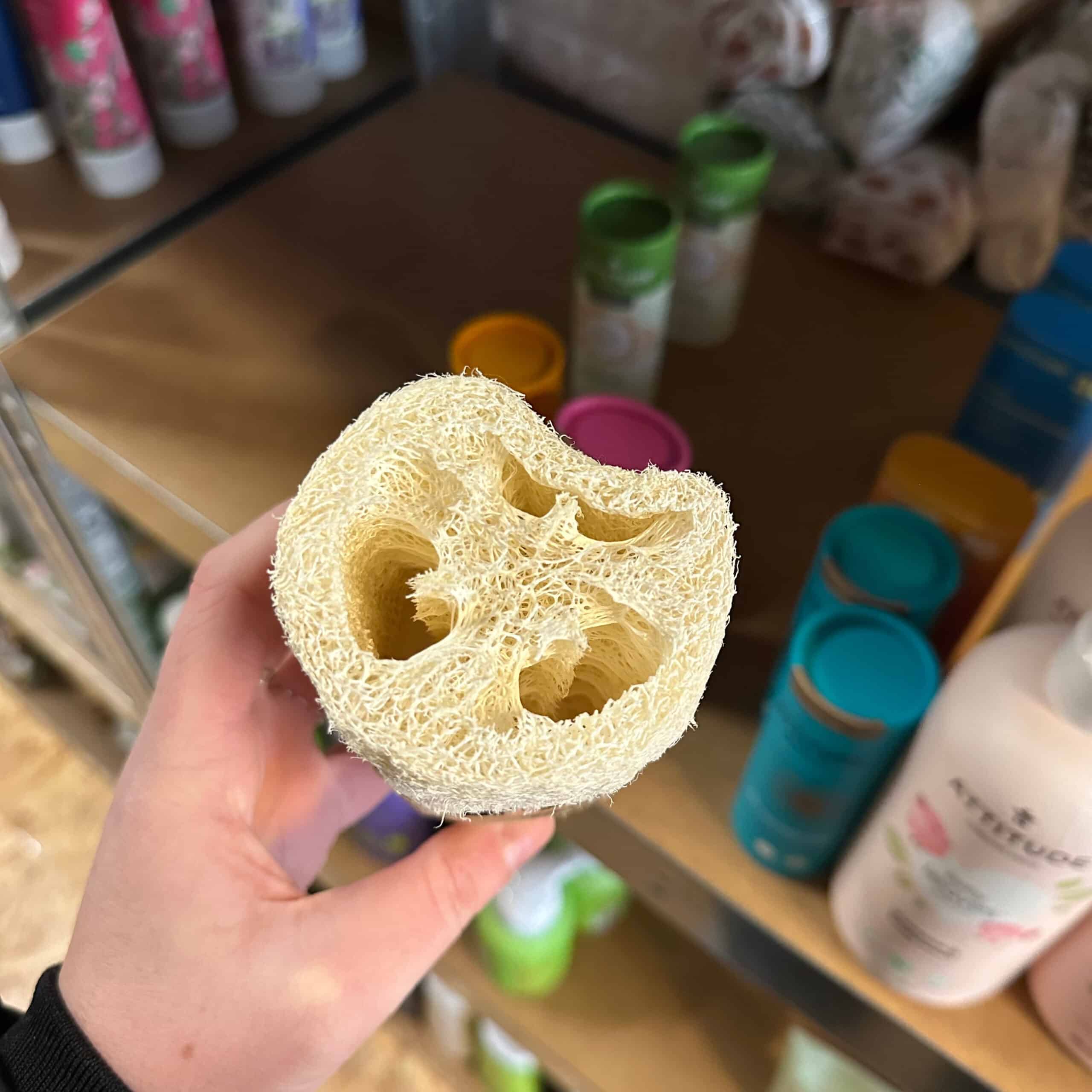 Natural Heroes loofah spons, natuurlijke scrub- en reinigingsspons voor de huid