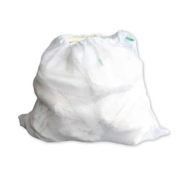 Witte TotsBots luieremmer van 16 liter met stevig deksel, perfect voor het veilig en geurvrij bewaren van wasbare luiers.