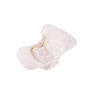 Voorgevormde booster van biologisch katoen met een absorberende kern.