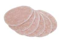 Set van 6 stuks roze biologische wasbare zoogkompressen.