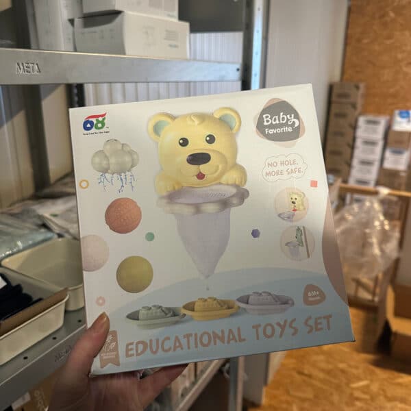 Bioplastic badspeelgoedset 8 delig duurzaam en veilig badspeelgoed voor baby en peuter stimuleert spelenderwijs ontdekken