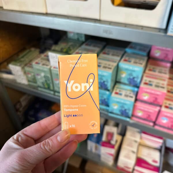 Yoni biologische tampons light natuurlijk en plasticvrij met biologisch katoen voor lichte menstruatie