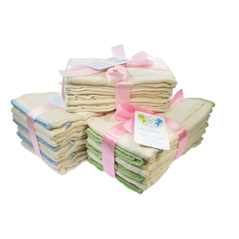 3 maten prefolds van Blumchen in twill katoen