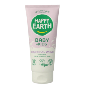 Natuurlijke creme wasgel voor baby en kind, van Happy Earth in tube.