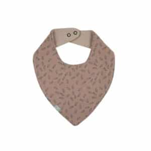 Popolini bandana kwijlslab beige leaves biologisch katoen