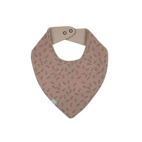 Popolini bandana kwijlslab beige leaves biologisch katoen