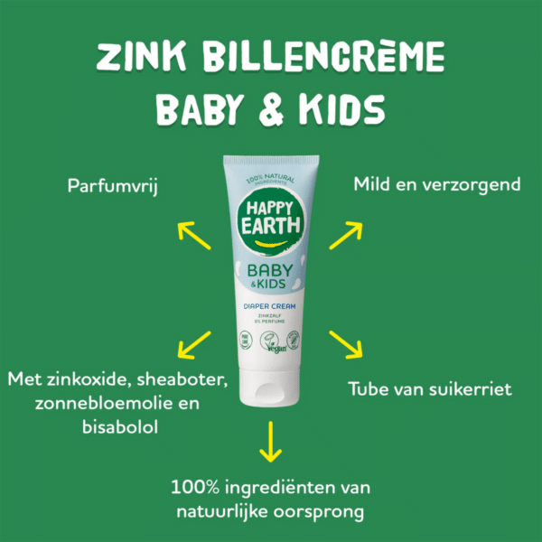 Happy Earth billencrème met zinkoxide voor baby