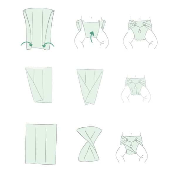 Blumchen prefolds bamboe badstof S 30x40 cm 5 stuks voor wasbare luiers