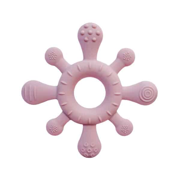 Siliconen bijtspeeltje voor baby van Summerville Organic – kleur pale mauve