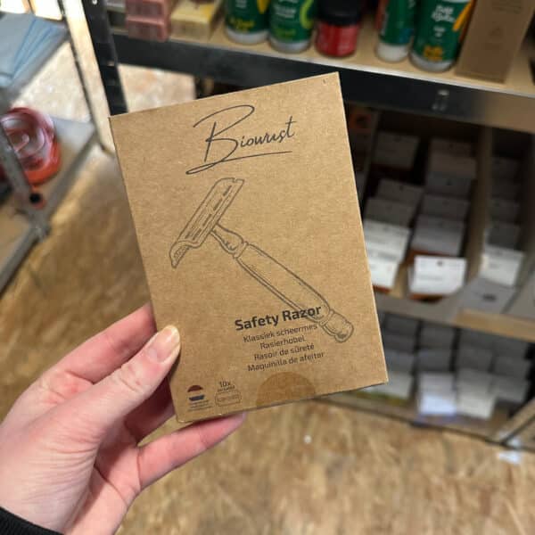 Safety razor scheermes met reservemesjes zwart – Biowust
