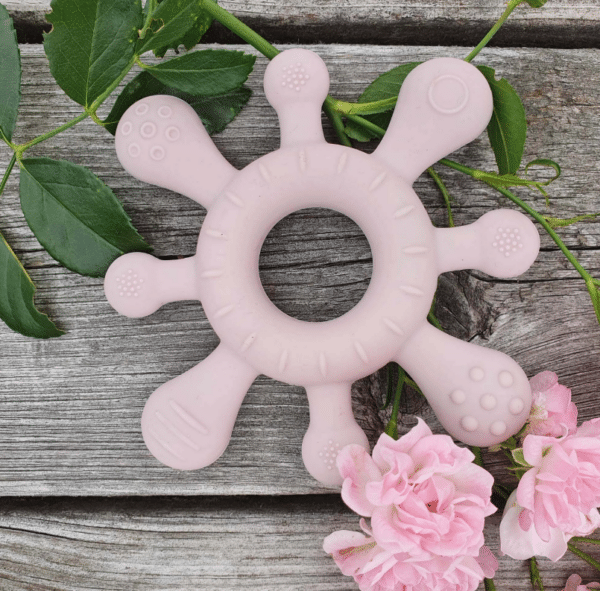 Summerville Organic siliconen bijtring voor baby in de kleur pale mauve