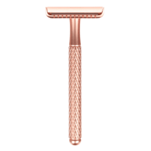 Rose Gold kleurig scheermes van messing, Safety Razor van Biowust.