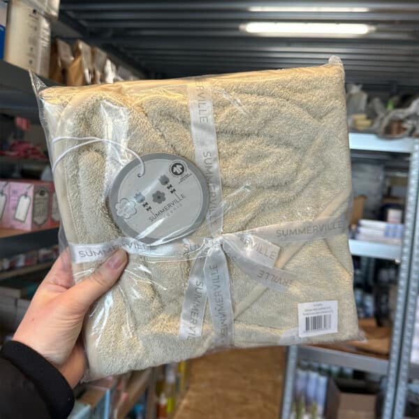 Baby badcape Rabbit van biologisch katoen Sandshell – Summerville Organic