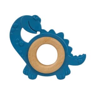 Houten bijtring met natuurrubber dino van Grünspecht, duurzaam en vrij van schadelijke stoffen