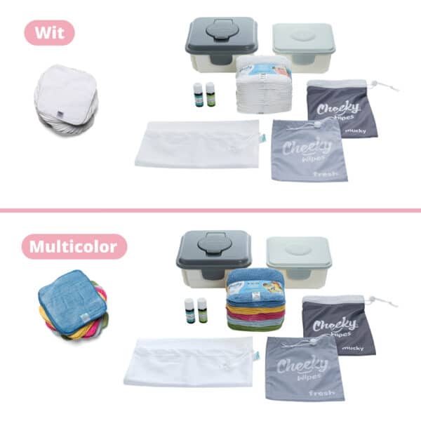 Cheeky Wipes all-in-one kit biologisch katoen baby verzorging