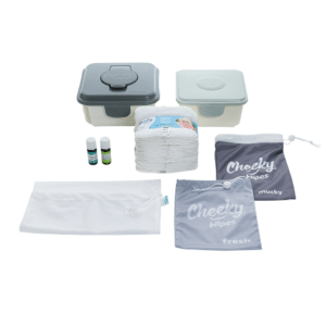 Wasbare Babydoekjes - Premium All-In-One Kit  - Bamboe - Cheeky Wipes