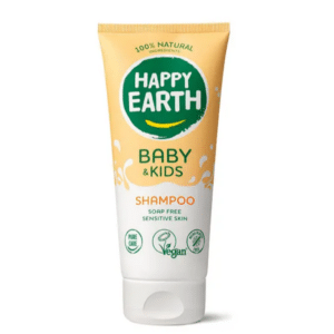 Zeepvrije baby shampoo met natuurlijke ingredienten van Happy Earth.