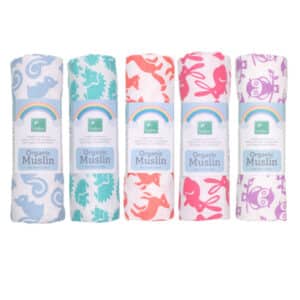 Hydrofiele Doeken Bosdieren - Biologisch Katoen - Set Van 5 - TotsBots