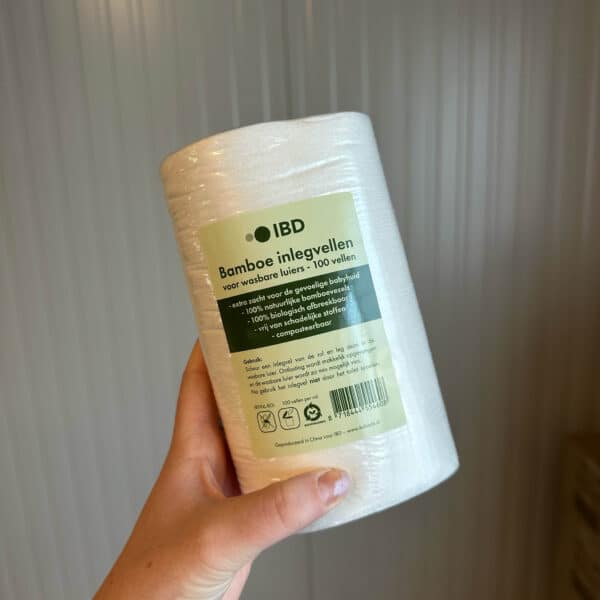Bamboe inlegvellen voor wasbare luiers, rol met 100 stuks van IBD