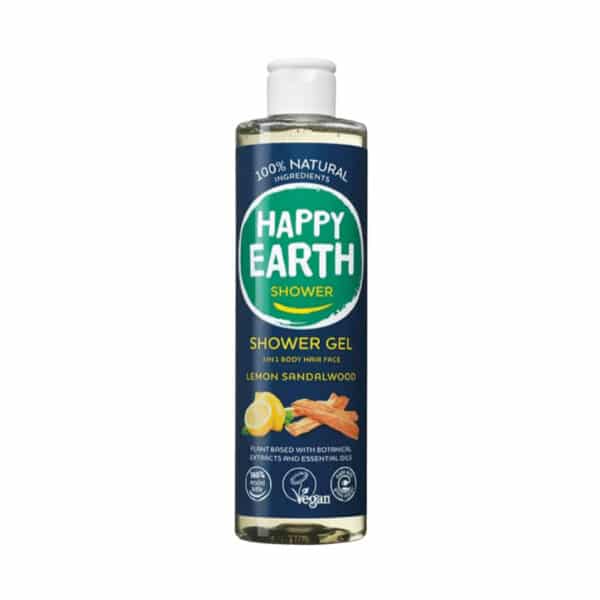 Happy Earth natuurlijke douchegel Lemon Sandelwood 300 ml
